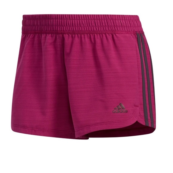 Adidas Women's Magenta Pacer 3-Stripes Woven Shorts XS new with tags activewear - Picture 7 of 7